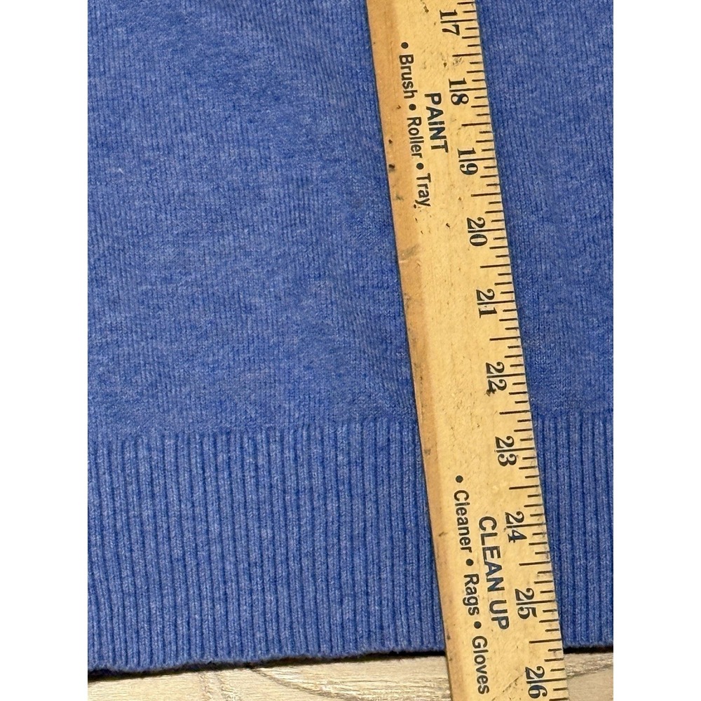 L.L. Bean Women's Turtleneck Sweater Deep Blue 95% Cotton 5% Cashmere Medium - Picture 10 of 13